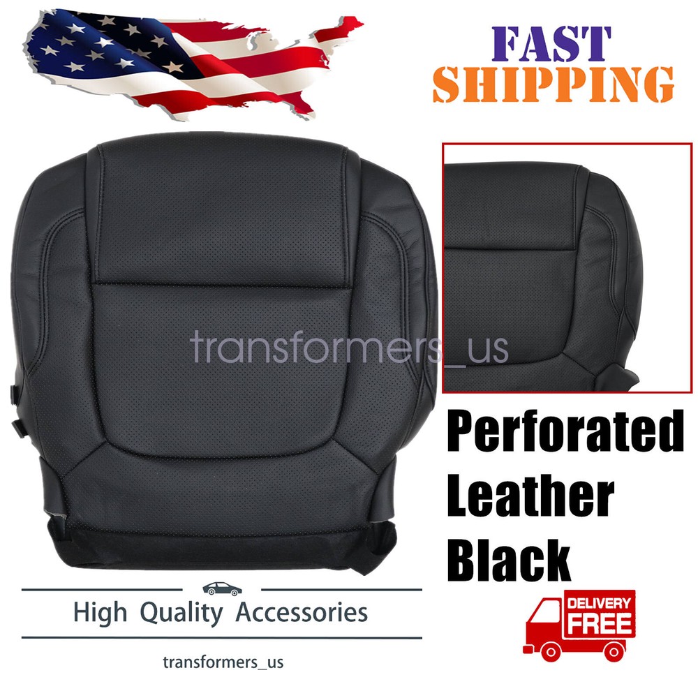 2011-2015 Ford Explorer Bottom Leather Seat Cover Black Driver Side