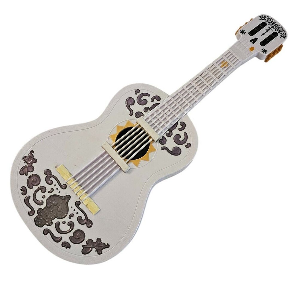 Coco Interactive Miguel White Toy Guitar 8 Chord Sound & Light Disney