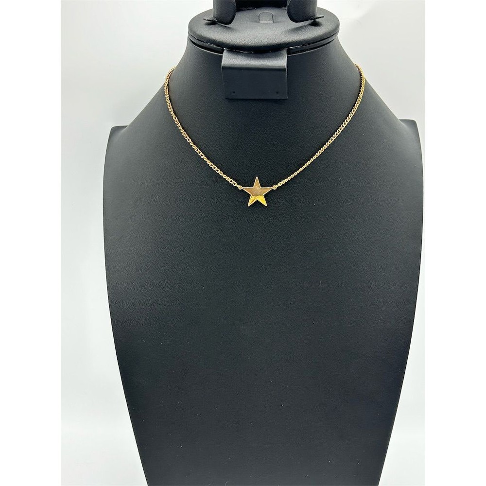Avon Gold Toned Star Pendant Choker Necklace