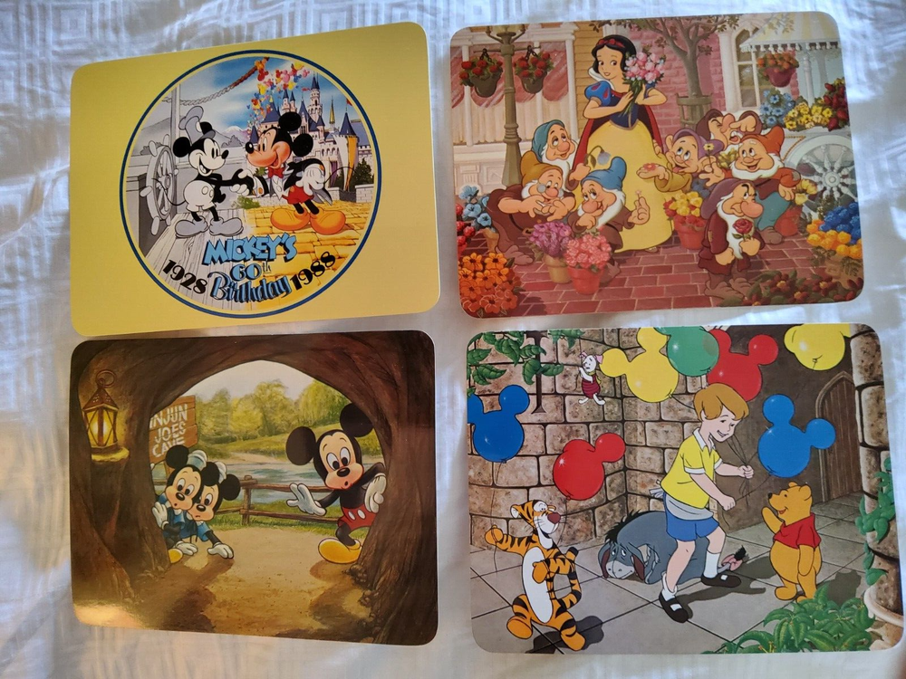 1979 Disneyland Postcard Lot Mickey Minnie Winnie Pooh Snow White 1970s Vintage