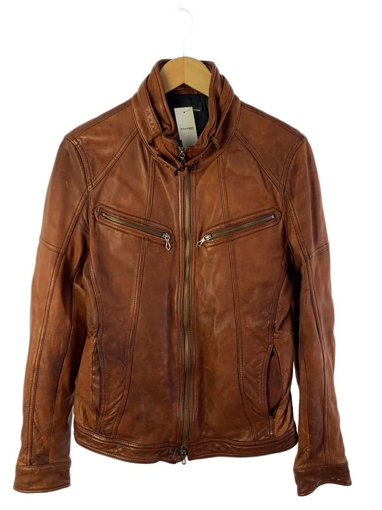Haruf Single Rider Jacket/L/Leather/Brw 3995