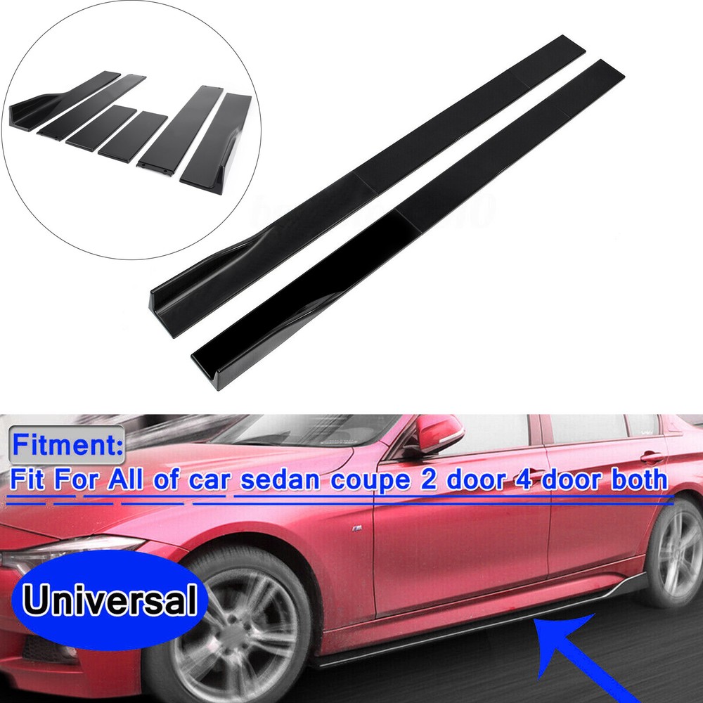 VW Golf Ford Mustang Focus Side Skirt Extensions Splitters Pair  