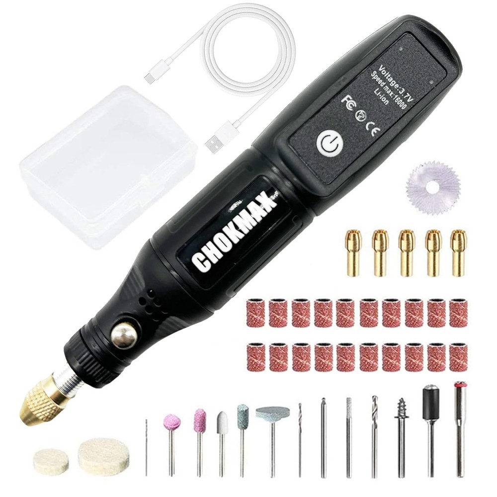 Cordless Rotary Tool, 3.7V Li-ion Mini Rotary Multi-Tool Kit with 42pcs Rotar...