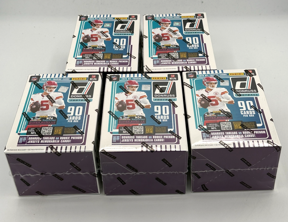 2025 Donruss Football Factory Sealed Blaster Box- Lot of 5