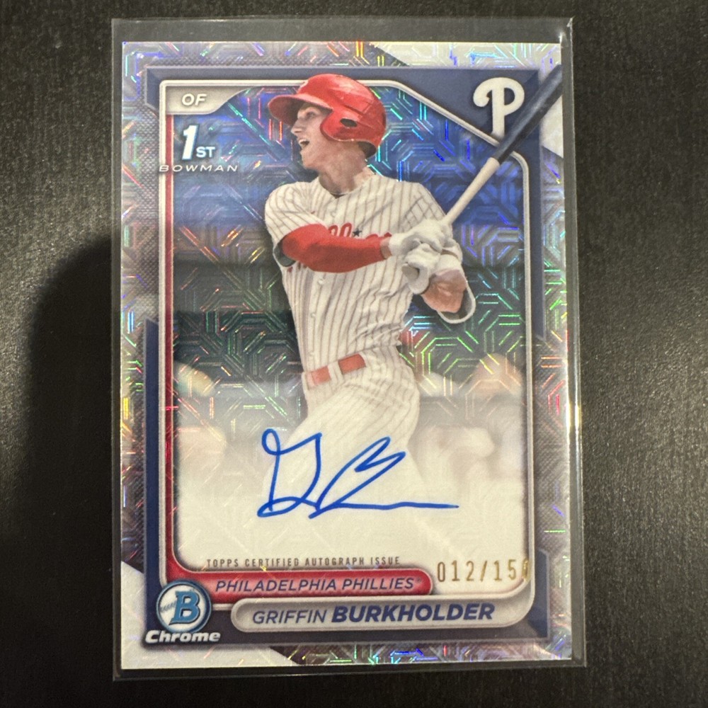 Griffin Burkholder 2024 Bowman Draft #CPA-GB Prospect HTA Choice Ref Auto #/150