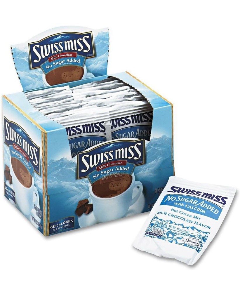 Swiss Miss Sugar Free Hot Chocolate Mix Packets - 24 Count Box