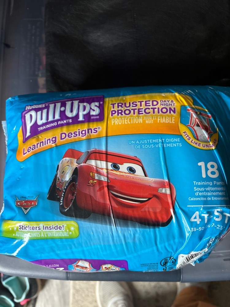 Huggies Pull Ups Training Pants  4T-5T open  18 pk vintage Cars