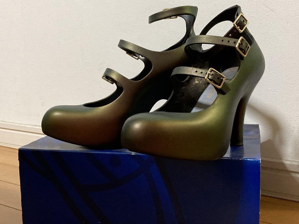 Vivienne Westwood Women 6.5US Melissa Rubber Triple Belt Shoes Women Designer Sh