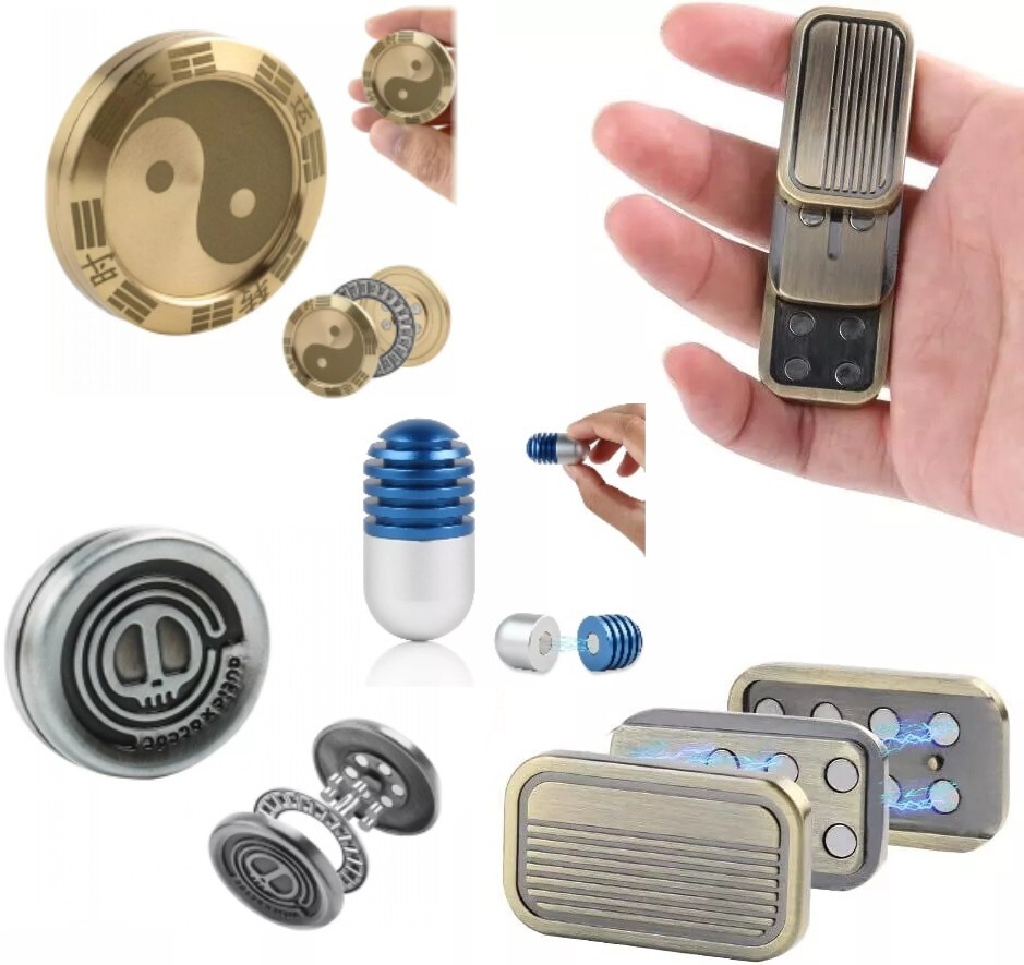 Magnetic Metal Fidget Toys Poker Push Card Spinner Slider Stress Relief Toys US