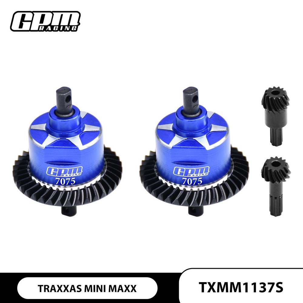 GPM Carbon Steel + 7075 Alloy F & R Complete Differential For TRAXXA Mini Maxx