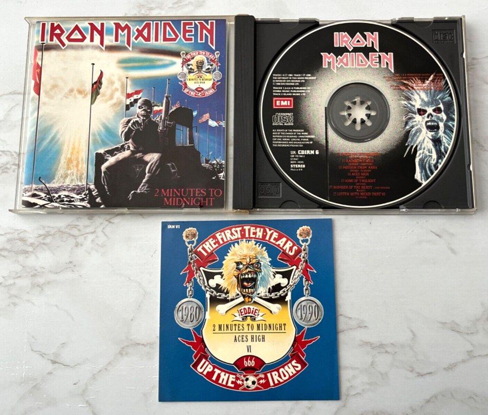 Iron Maiden 2 Minutes To Midnight Aces High Limited Edition CD UK Import w Voucher OOP-image
