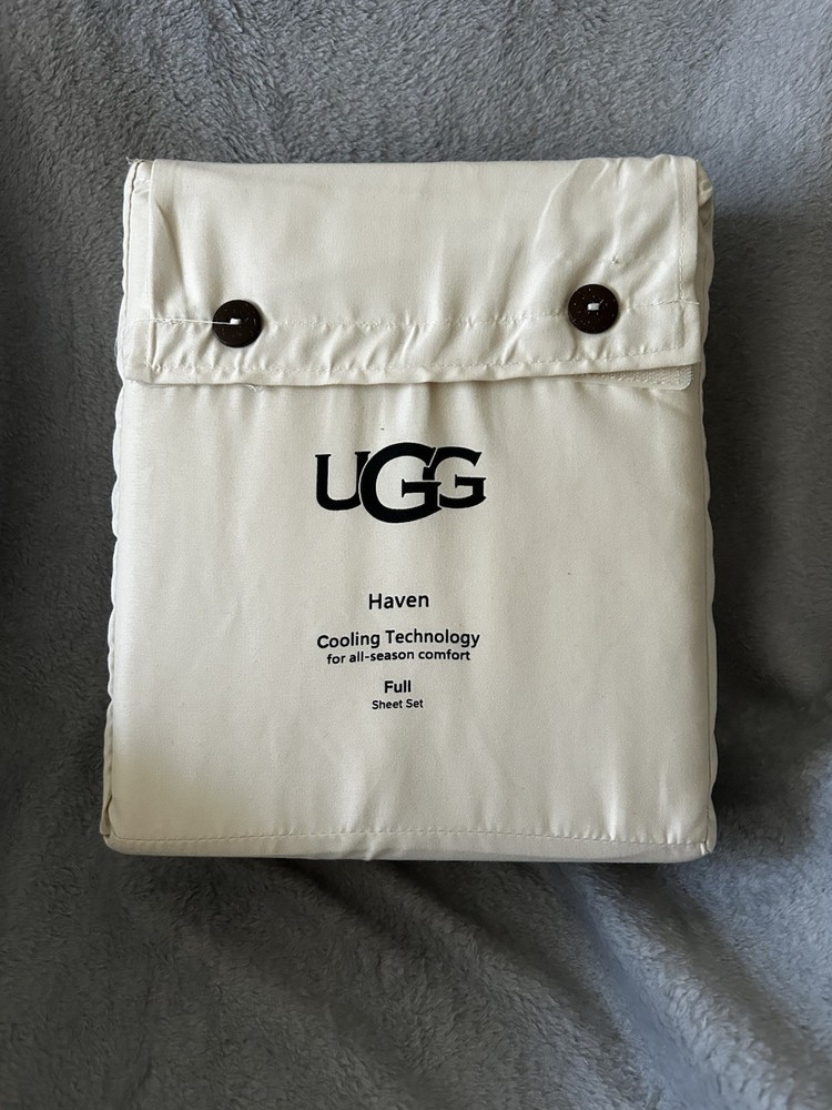 UGG Haven Full Beige Sheet Set with Cooling Technology for All-Season Comfort