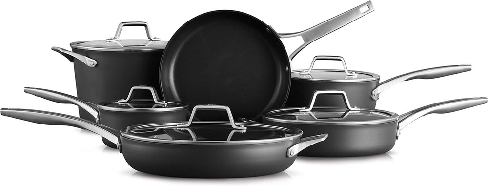 11-Piece Pots and Pans Set, Dishwasher and Oven Safe,Nonstick Cookware