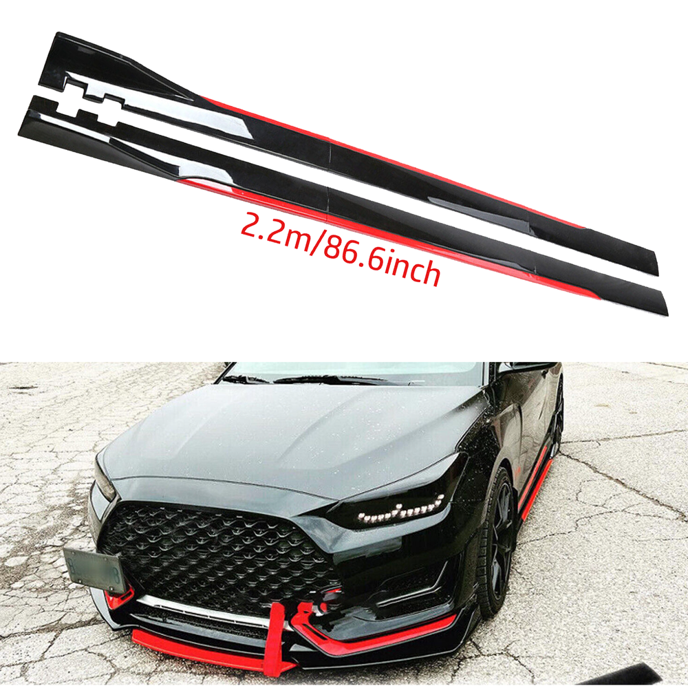 For Hyundai Veloster N Side Skirt Extension Body Kit Splitter Spoiler Glossy B