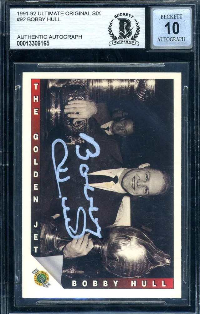 Bobby Hull Beckett Gem Mint 10 Signed 1992 Ultimate Autographed