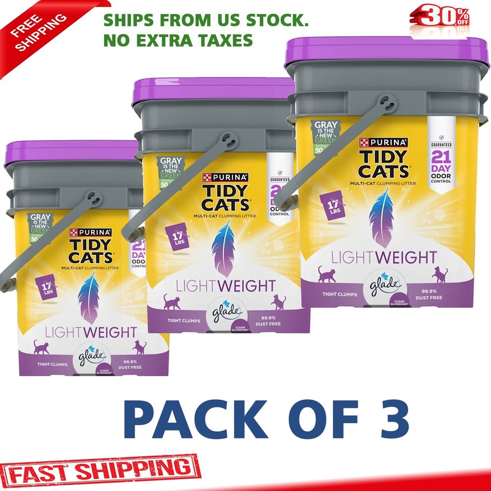 Tidy Cats Scented Glade Clean Blossoms Low Dust Clumping Multi Cat Litter 17-lbs