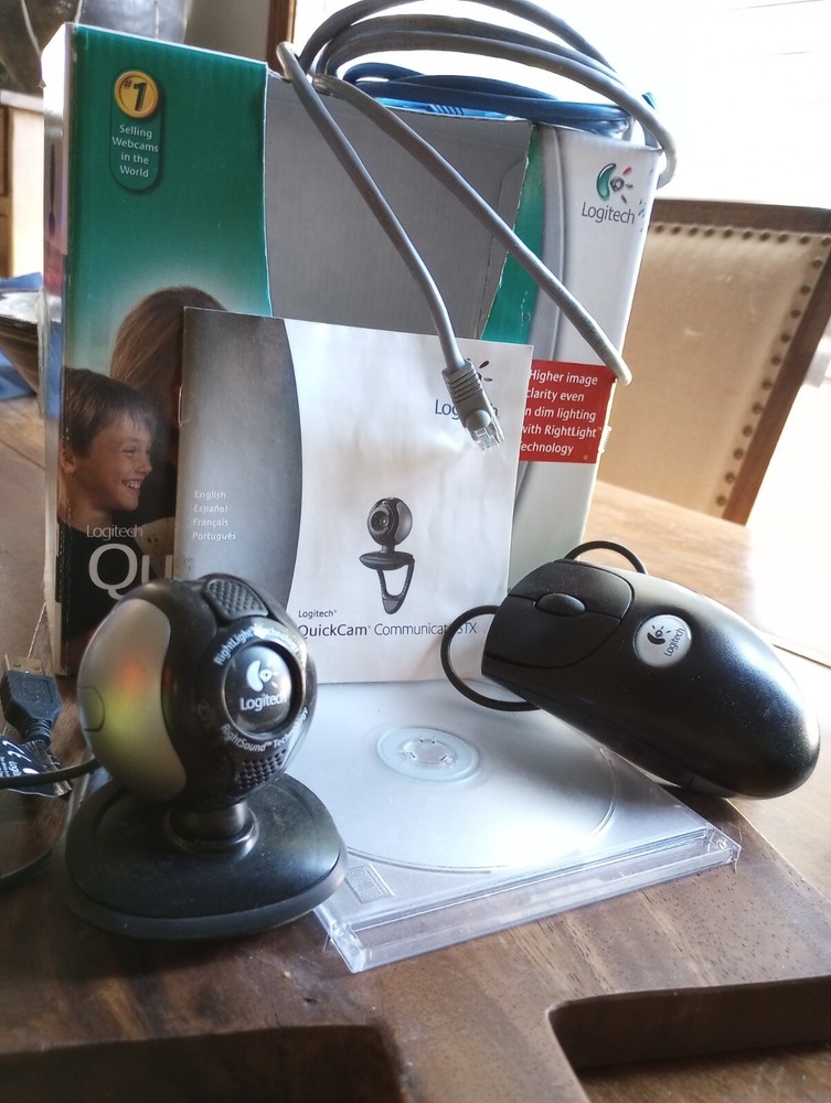 Vintage Radio Shack Video Logitech Communication Cam Box Set Complete