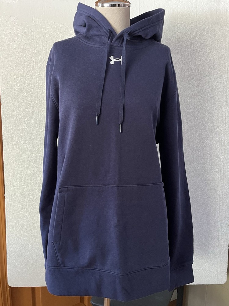 Under Armour Hoodie Women’s Size Large Blue Pullover Hooded Sweatshirt Pocket