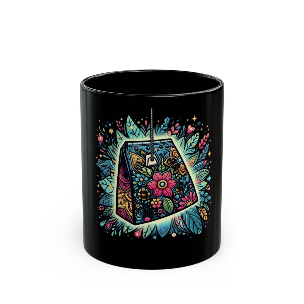 Colorful Floral Tea Mug, Boho Coffee Cup, Gift for Tea Lovers, Unique Gift for