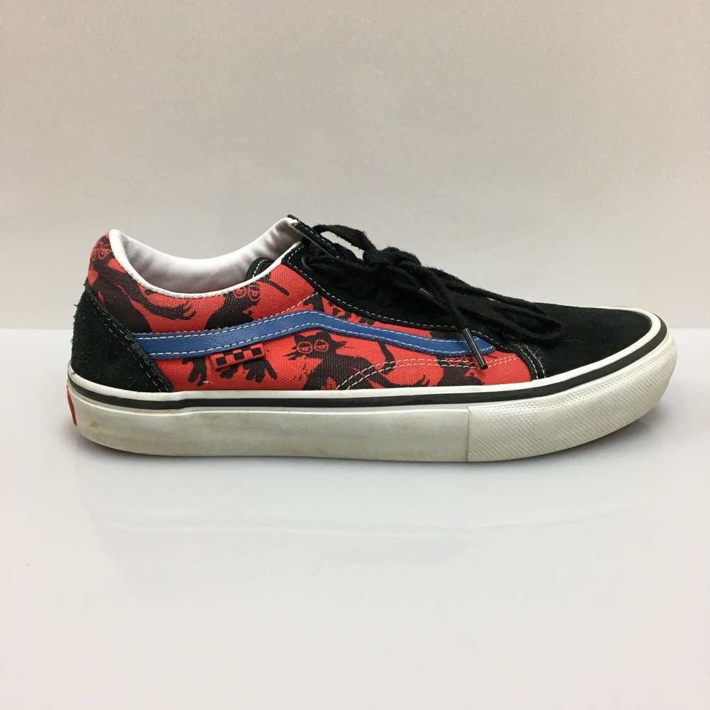 Vans Skate Old Skool Krooked Barbee Shoes 7.5 Men Black Athletic Sneakers 721454