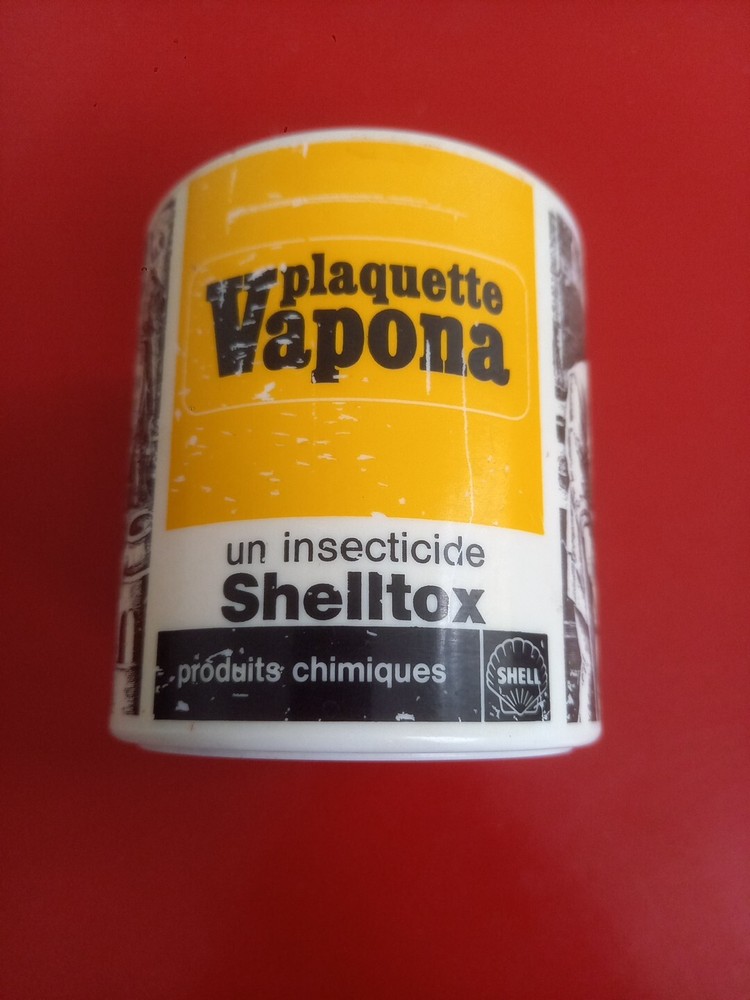 Shelltox Vapona Insecticide Plastic Collection SHELL Pencil Pot Vintage