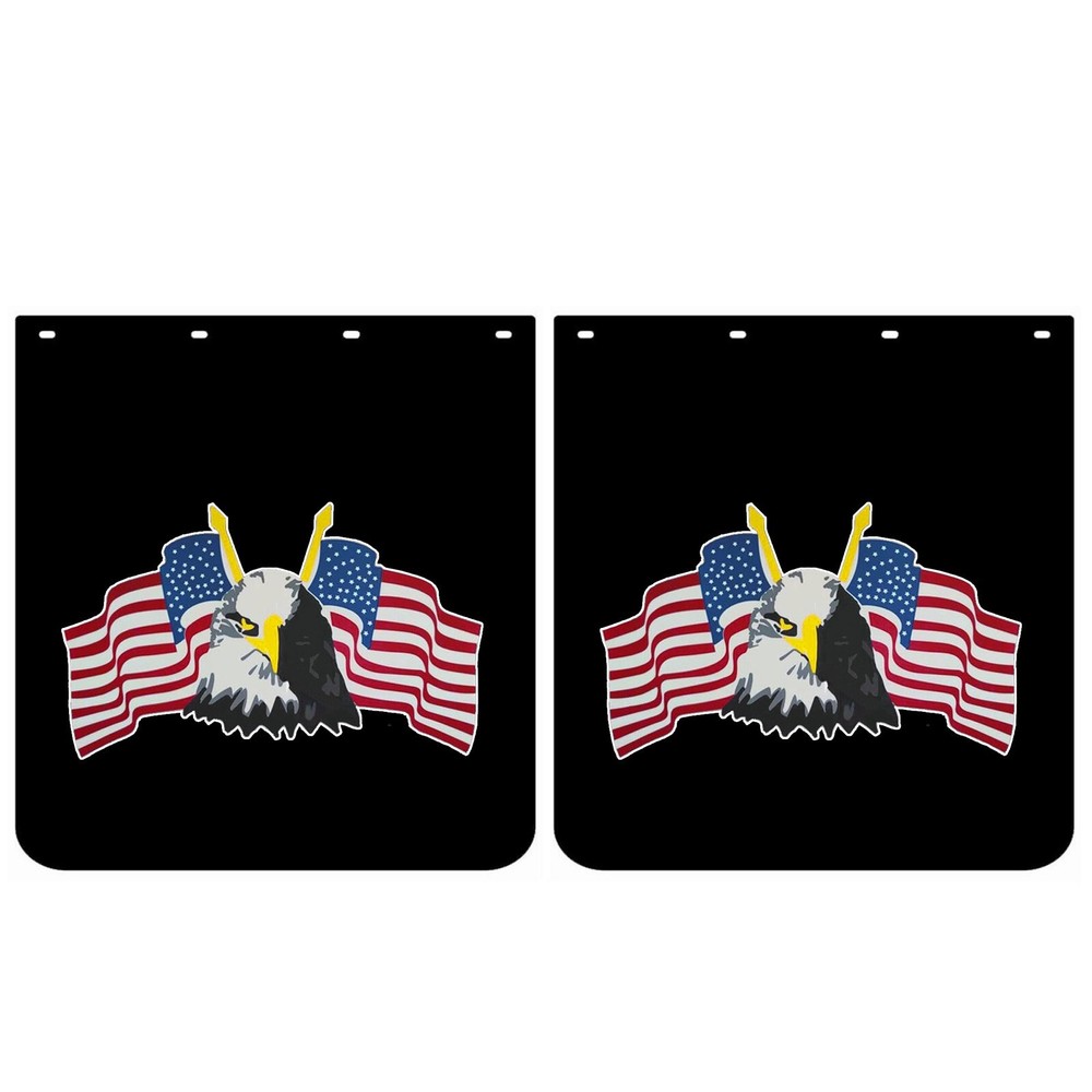 24x24 Semi Truck Mud Flaps PVC Polymer Tractor Trailer Mudflaps 1 Pair