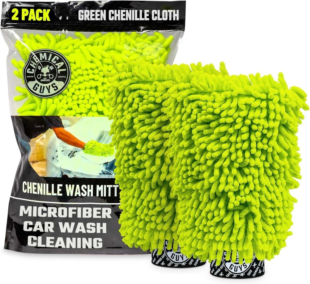 Chenille Premium Scratch-Free Microfiber Wash Mitt for Car Washing - 2 Pack