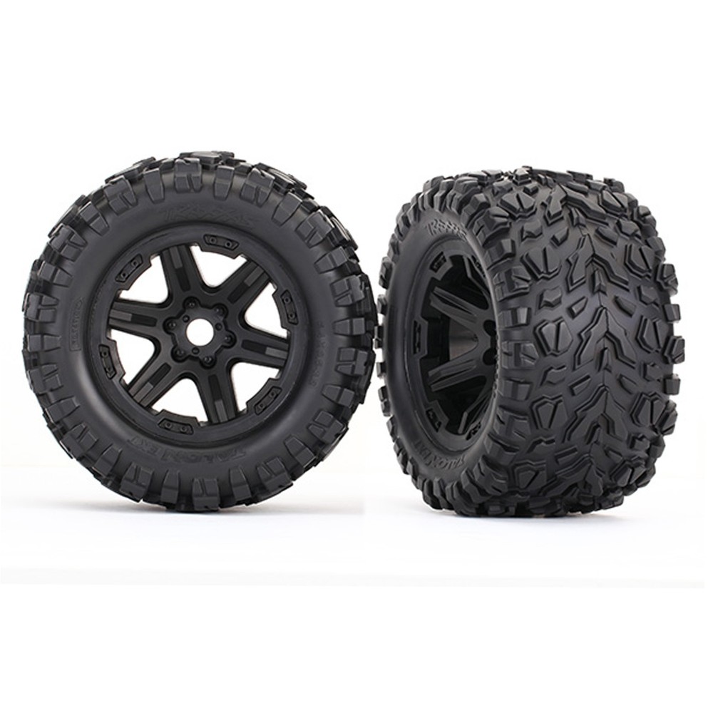 Traxxas 1/8 Sledge Monster Truck with Black Talon EXT Tires Wheels & Foam Inserts