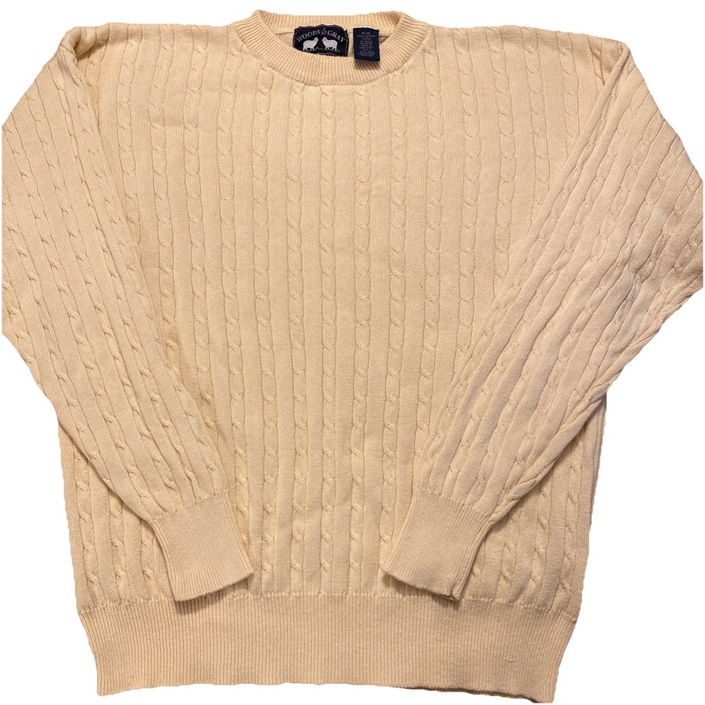 Vintage Men’s Yellow Sweater Woods&Gray Size Medium