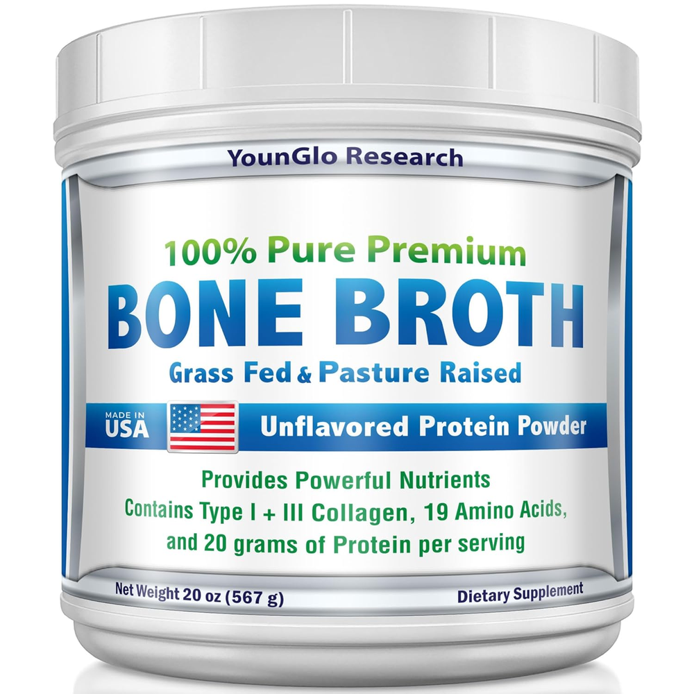 Grass Fed Beef Bone Broth Protein Powder with Collagen Gelatin 20oz