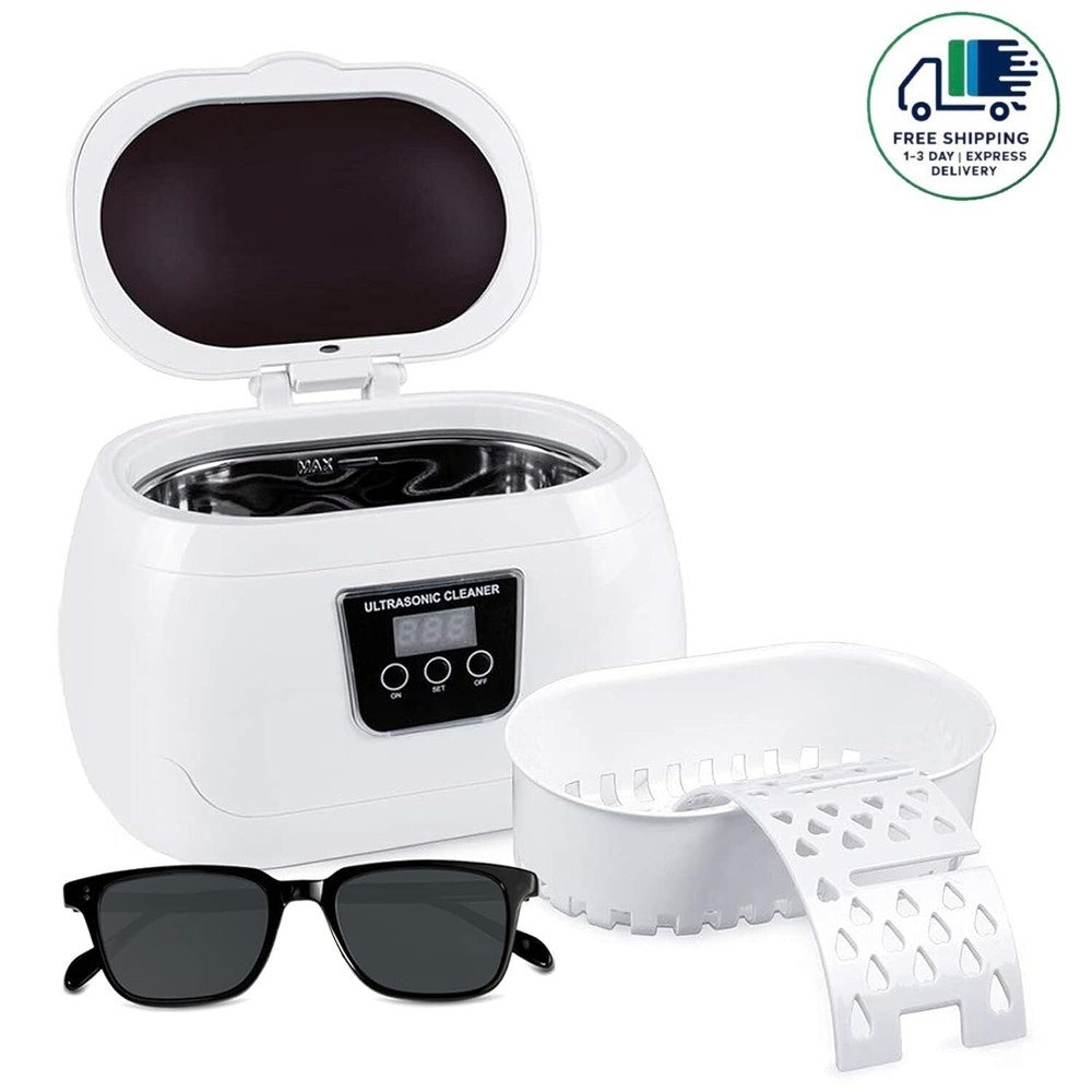 Limpiador ultrasónico de joyas, máquina de baño sónico para joyas de 600 ml con