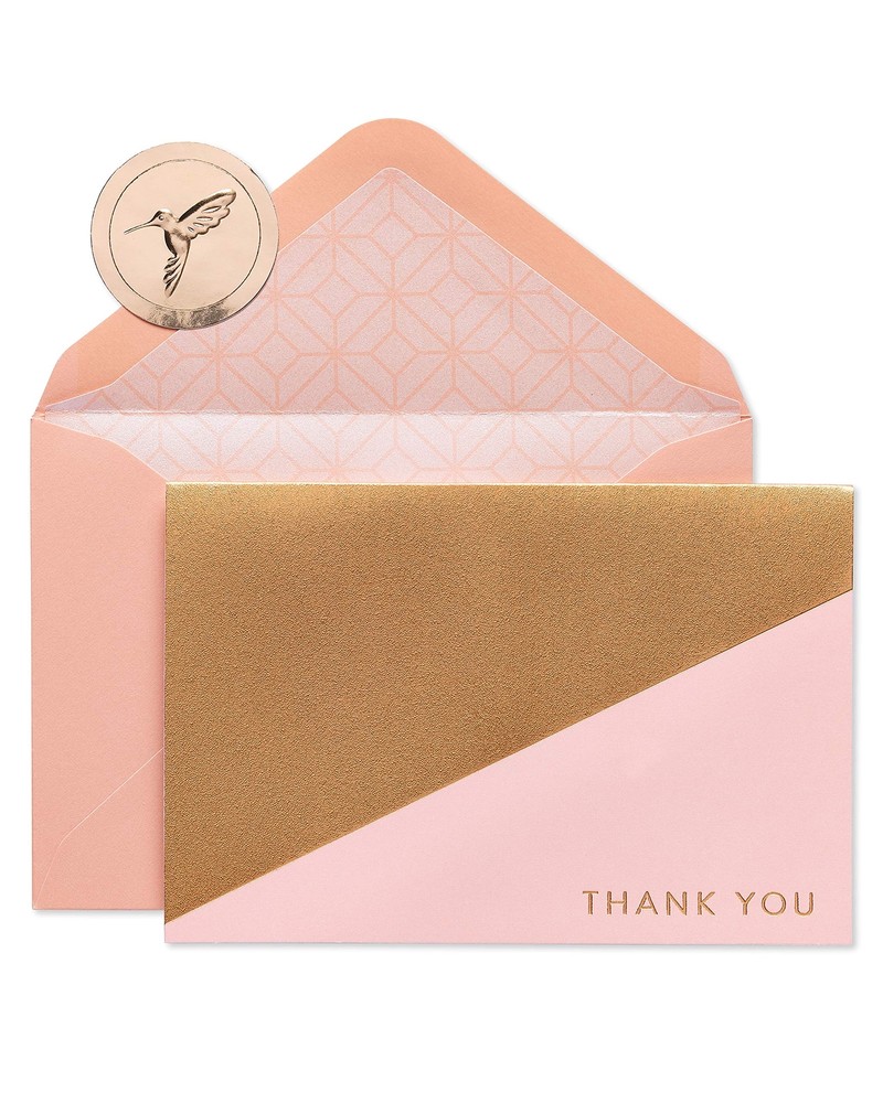 Papyrus Thank You Cards with Envelopes Swirl Glitter (14Count)