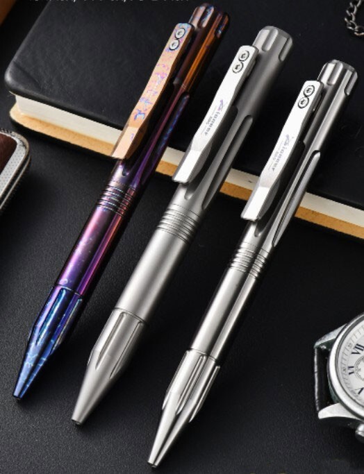 EDC Titanium Alloy Pocket Ballpoint Pen Office Signature Student Stationery Gift