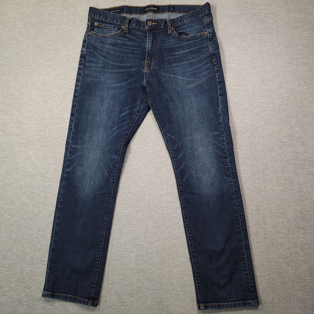 Lucky Brand Men's 410 Athletic Slim Blue Whiskered Denim Jeans 34x32
