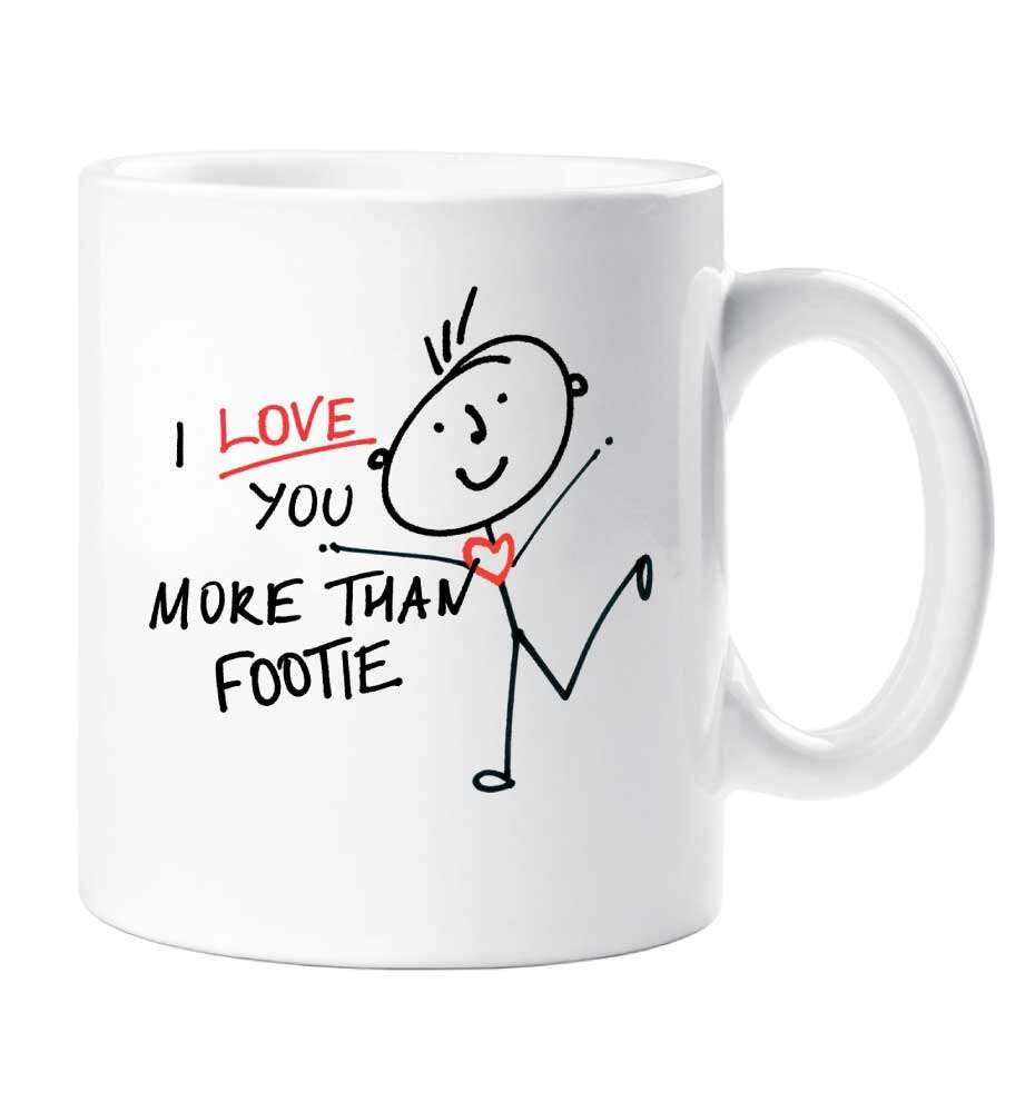 Footie Mug - Cute Stick Figure Couple Cup for Valentine's Day Gift