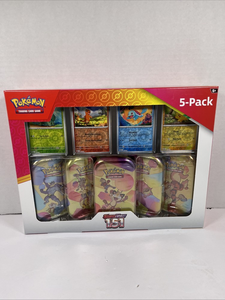 Pokemon TCG Scarlet Violet 151 5-Pack Mini Tin Collection
