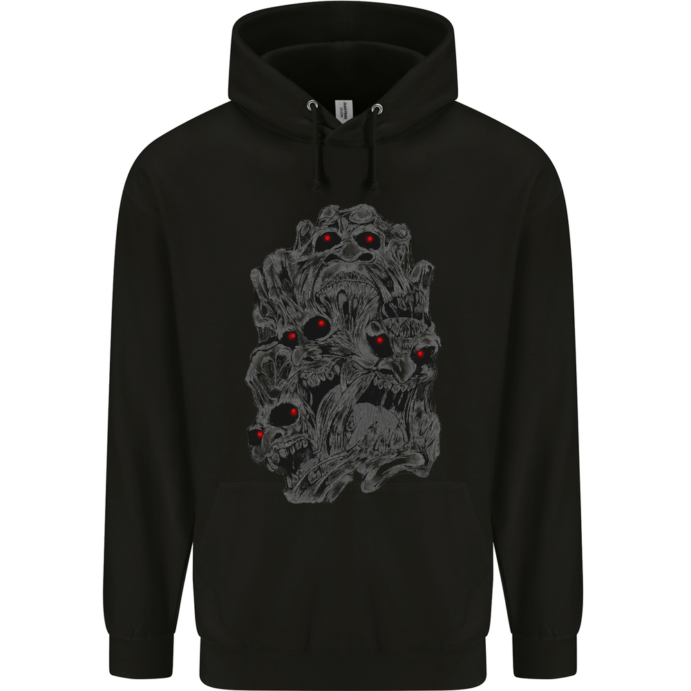 Skull Disorder Heavy Metal Biker Gothic Cotton Hoodie for Men  