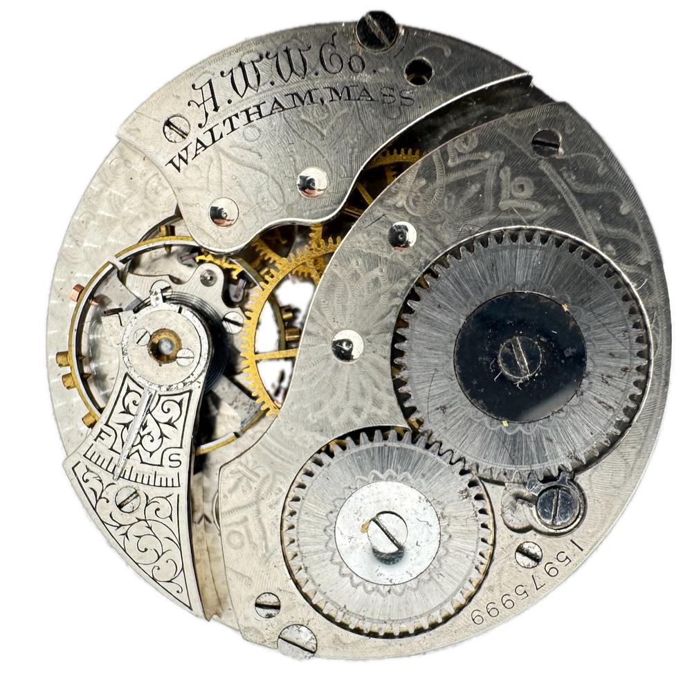 Antique 1907 Waltham 12s 7j Mechanical Pocket Watch Movement 1894 Model 210 USA