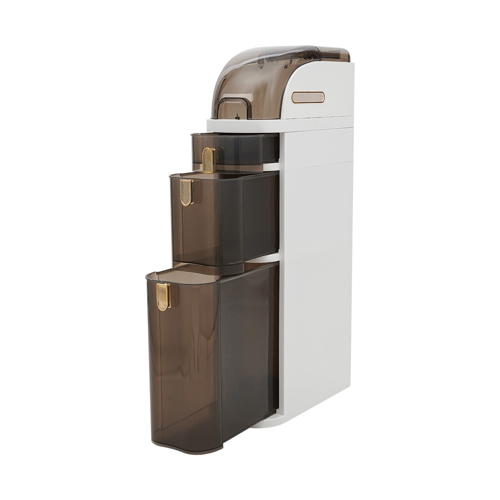 Storage Cabinet with Three-Tier Drawers, Semi-Transparent Design, 16.1730.7