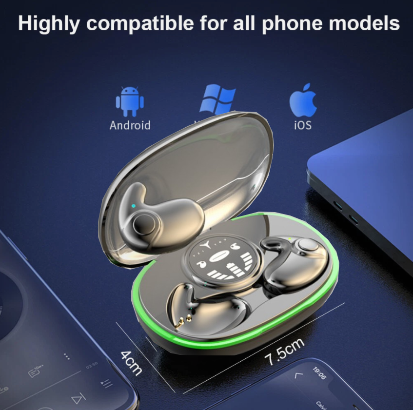 Invisible Sleep Wireless Earbuds Bluetooth 5.3 Headset TWS Earphone Universal/