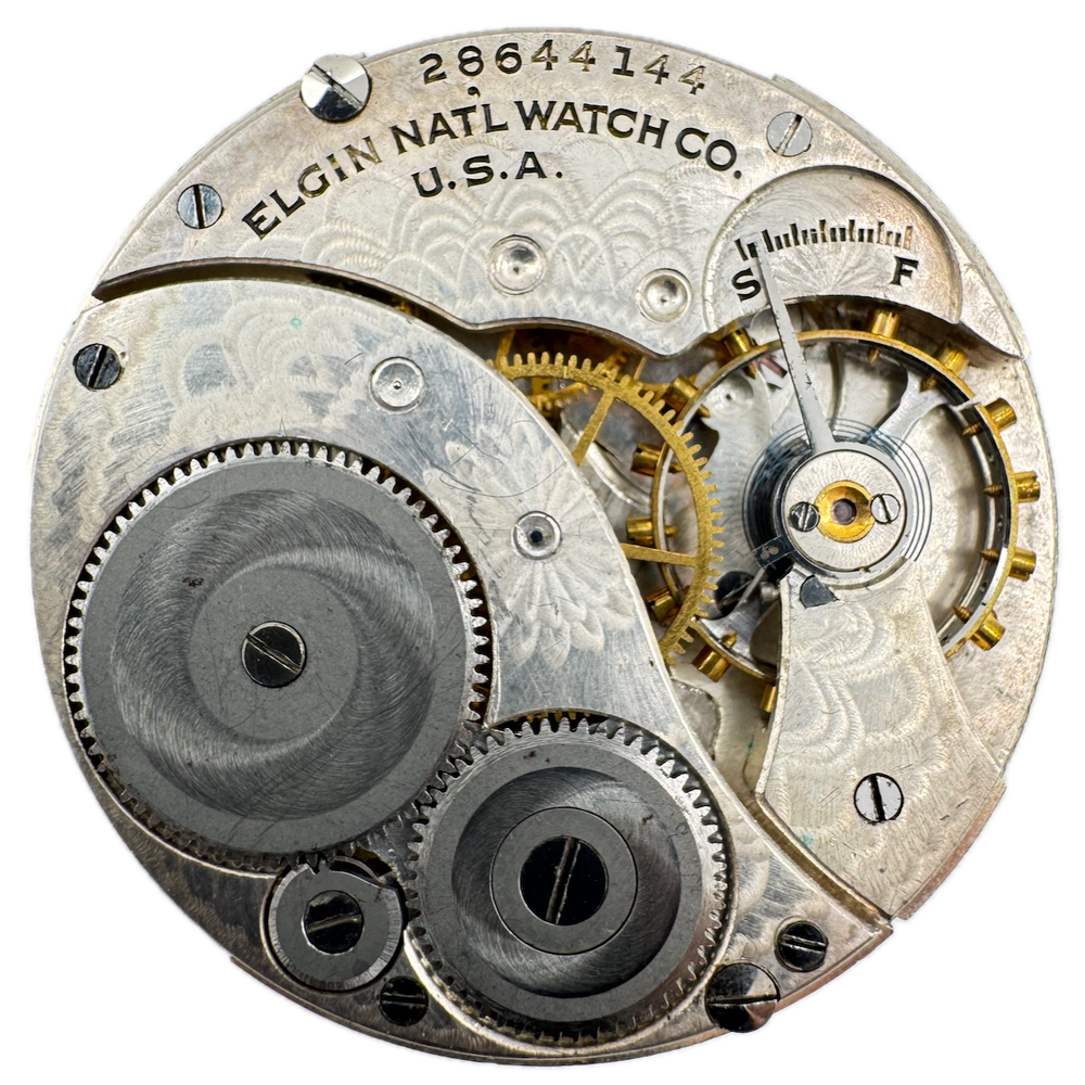 Vintage 1926 Elgin 7 Jewel 12s Mechanical Pocket Watch Movement 303 USA
