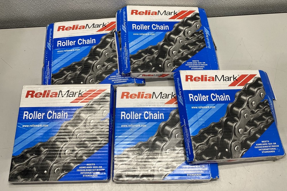 RELIA MARK ROLLER CHAIN 40-1 RIV 10FT RM LOT OF 5
