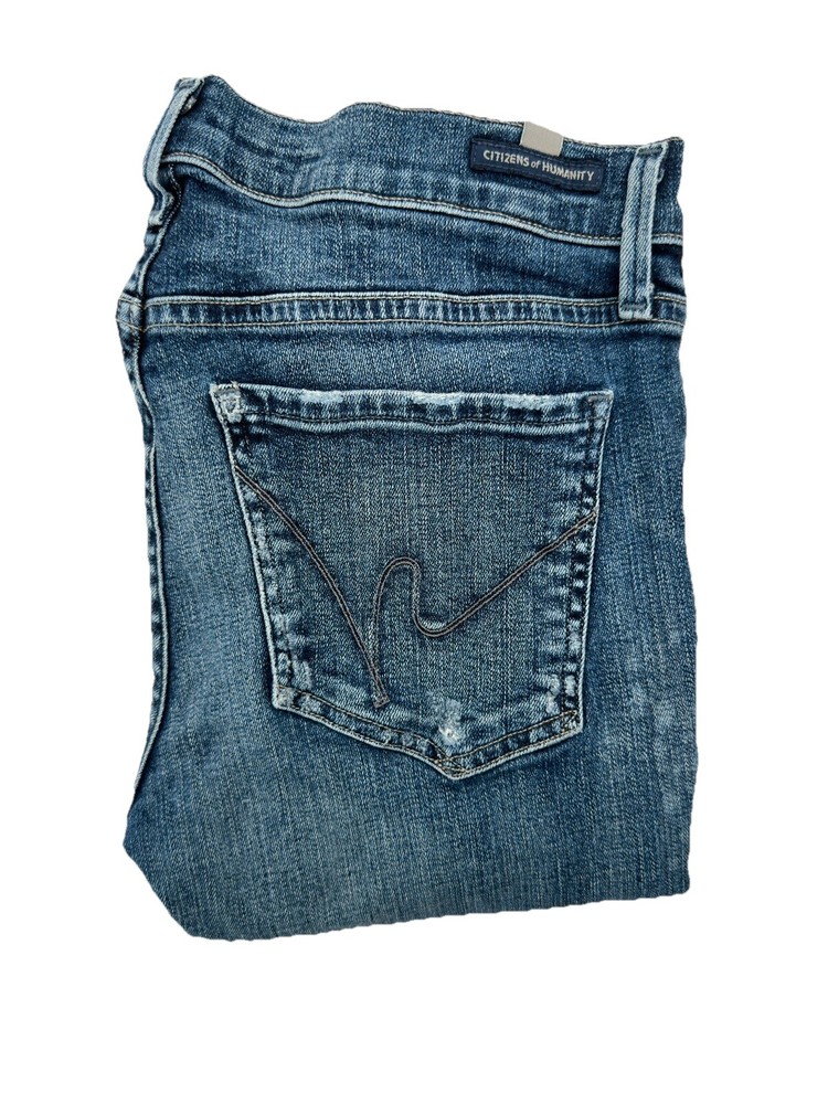 Women's Citizens of Humanity Ava Low Rise Straight Distressed Stretch Jeans in Size 30