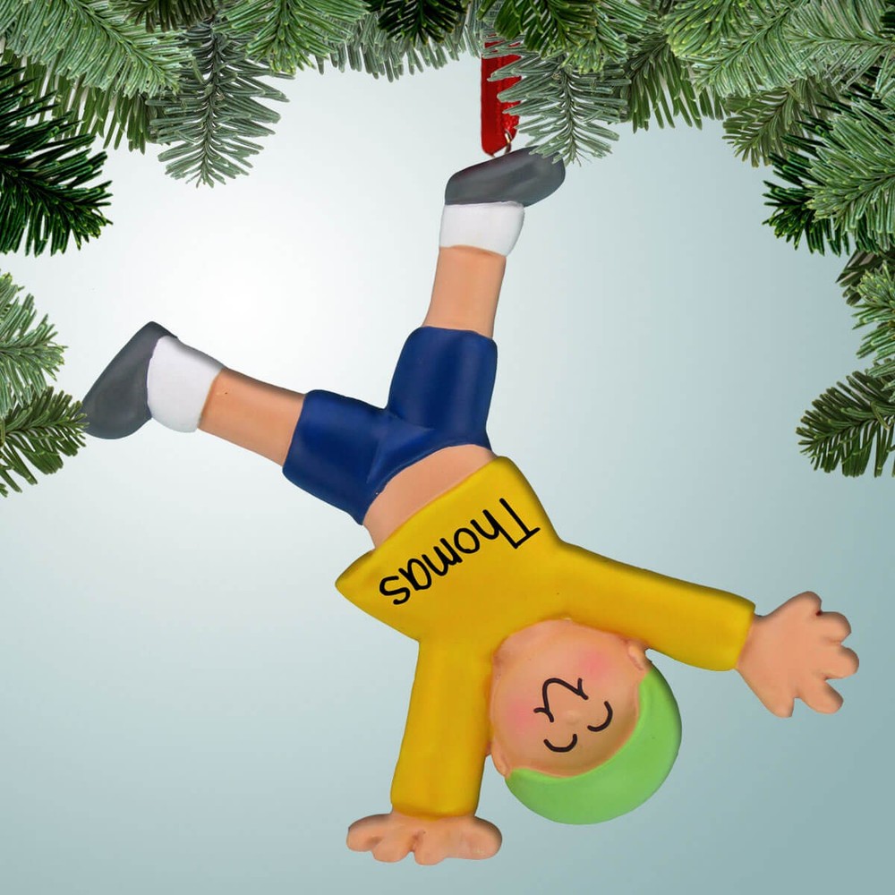 Tumbling Boy - Personalized Christmas Ornament