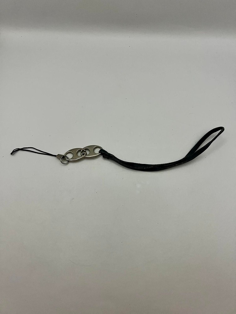 Gucci Smartphone strap Leather Black USED E1218-4