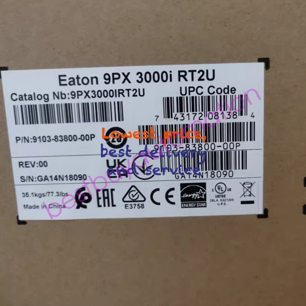 1PC New Eaton 9PX3000IRT3U Uninterruptible UPS Power Supply