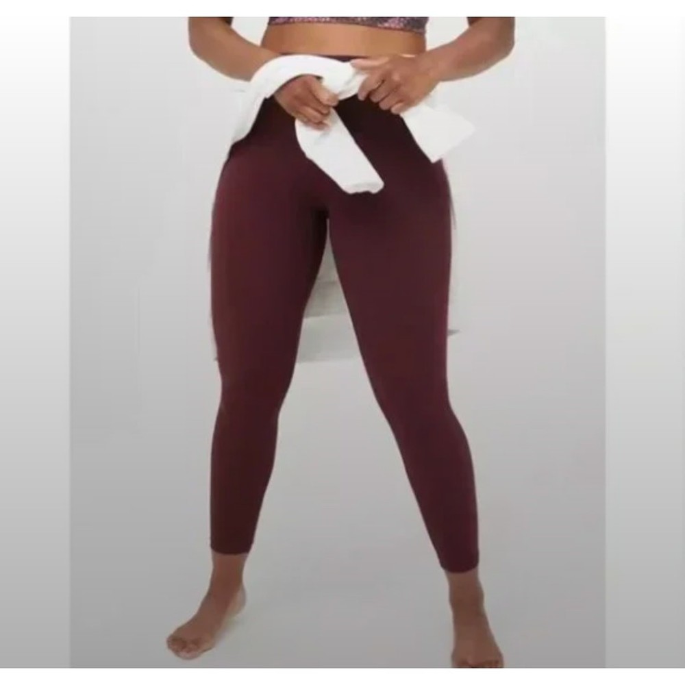 Offline By Aerie Real Me Burgundy 7/8 High Waisted Legging Lg