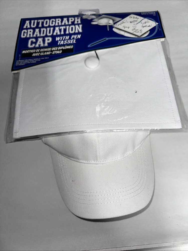 Autograph Graduation Cap with Adjustable Pen Tassel Fun Photo Prop