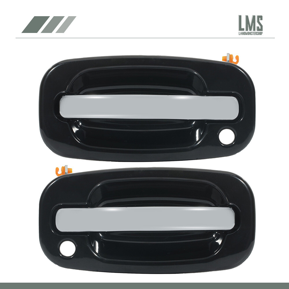 Exterior Door Handle Front Left Right Fits 1999-2007 Chevrolet GMC Cadillac 2pcs