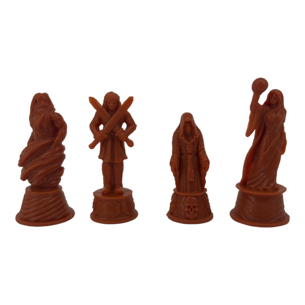 Replacement Reddish-Brown Norse God Figures Risk GodStorm Parts 4 Piece Lot